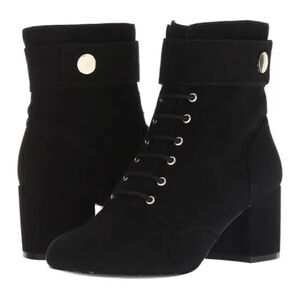 New Nine West Querna Black Zip Up Ankle Boots Size 7M. B67